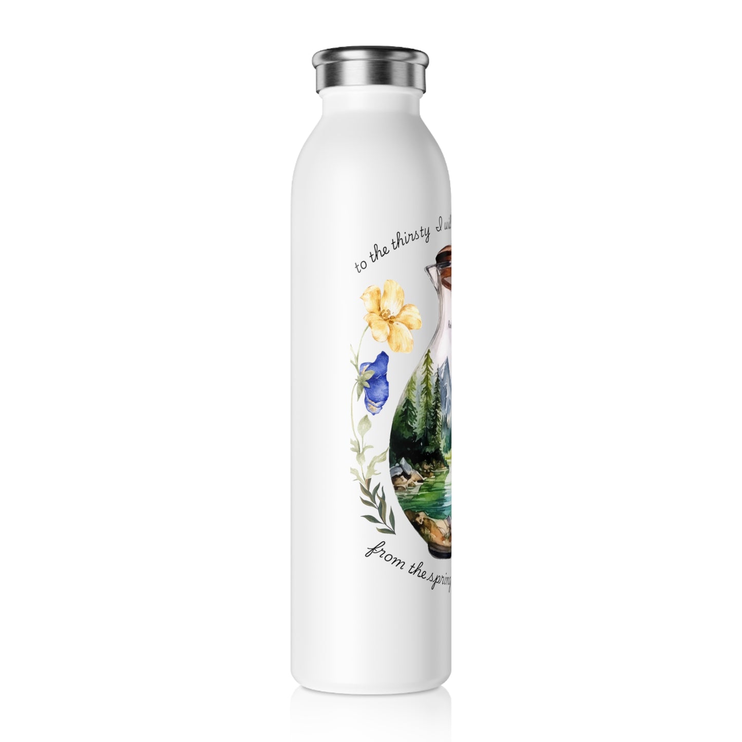 Revelation 21:6 Slim Water Bottle