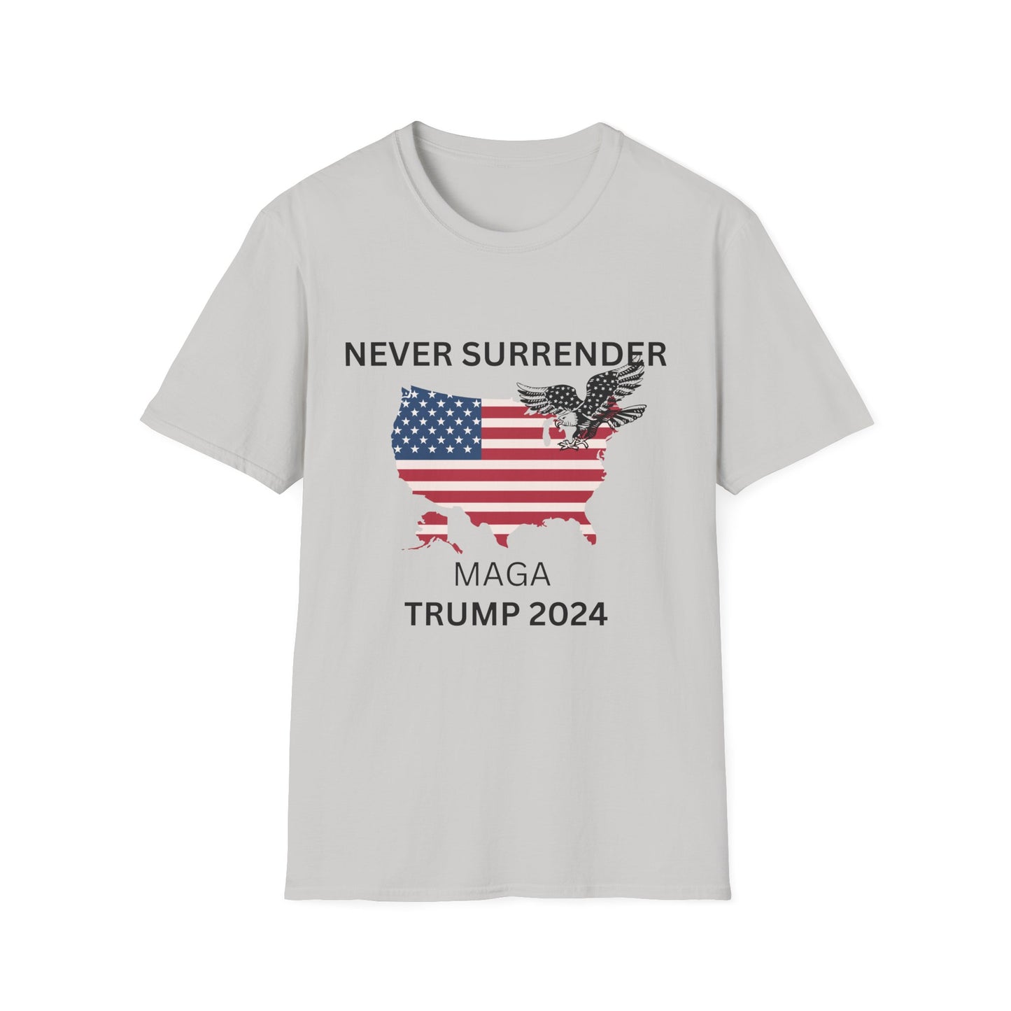 NEVER SURRENDER TRUMP Unisex Softstyle T-Shirt