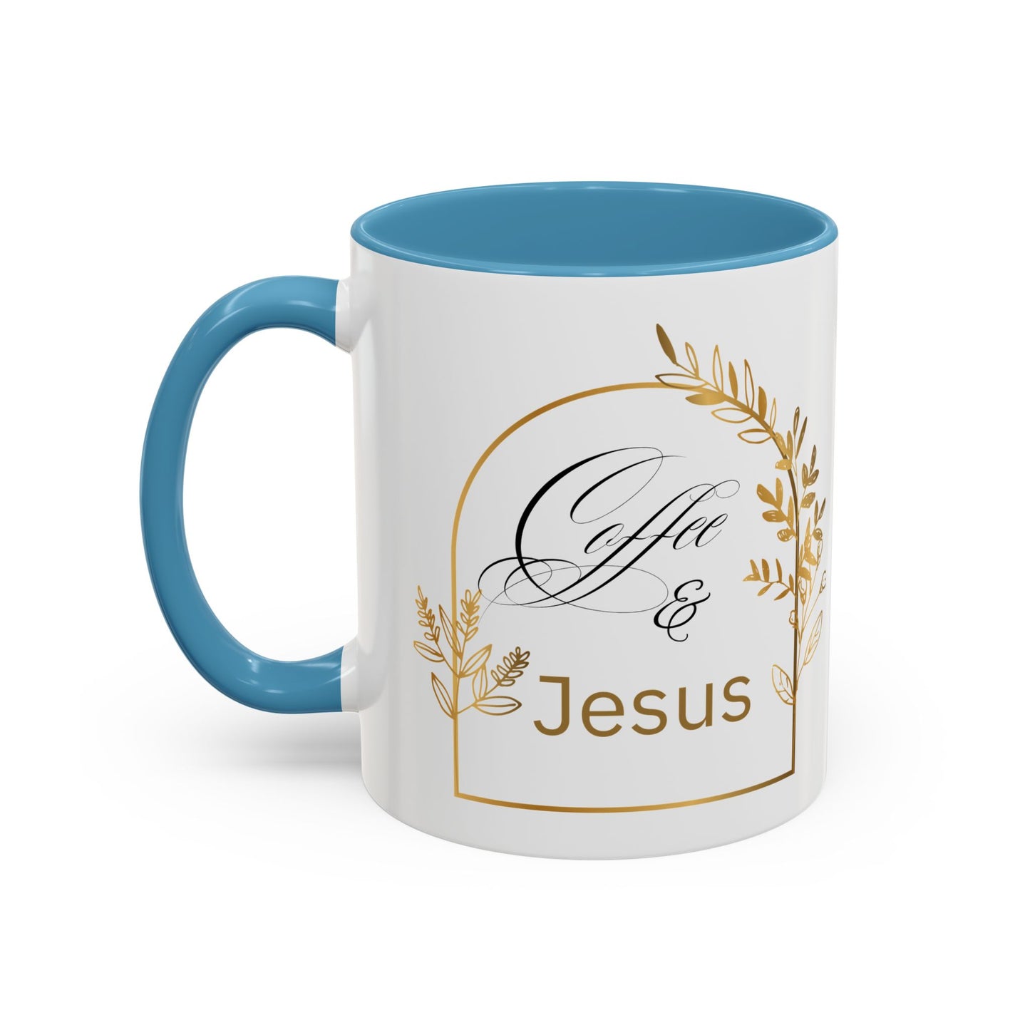 Coffee & Jesus Accent Coffee Mug (11, 15oz)