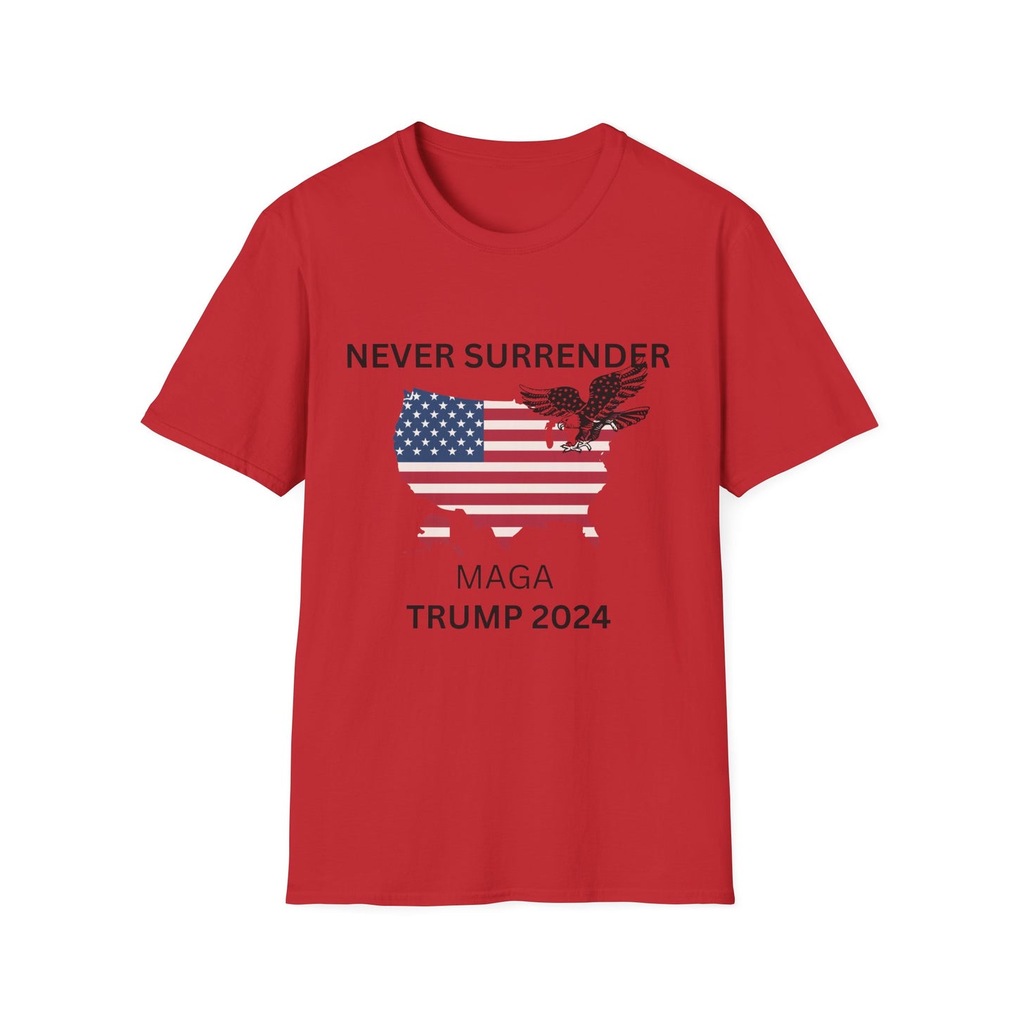 NEVER SURRENDER TRUMP Unisex Softstyle T-Shirt