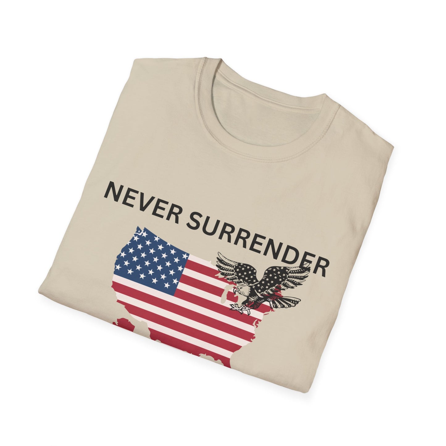 NEVER SURRENDER TRUMP Unisex Softstyle T-Shirt