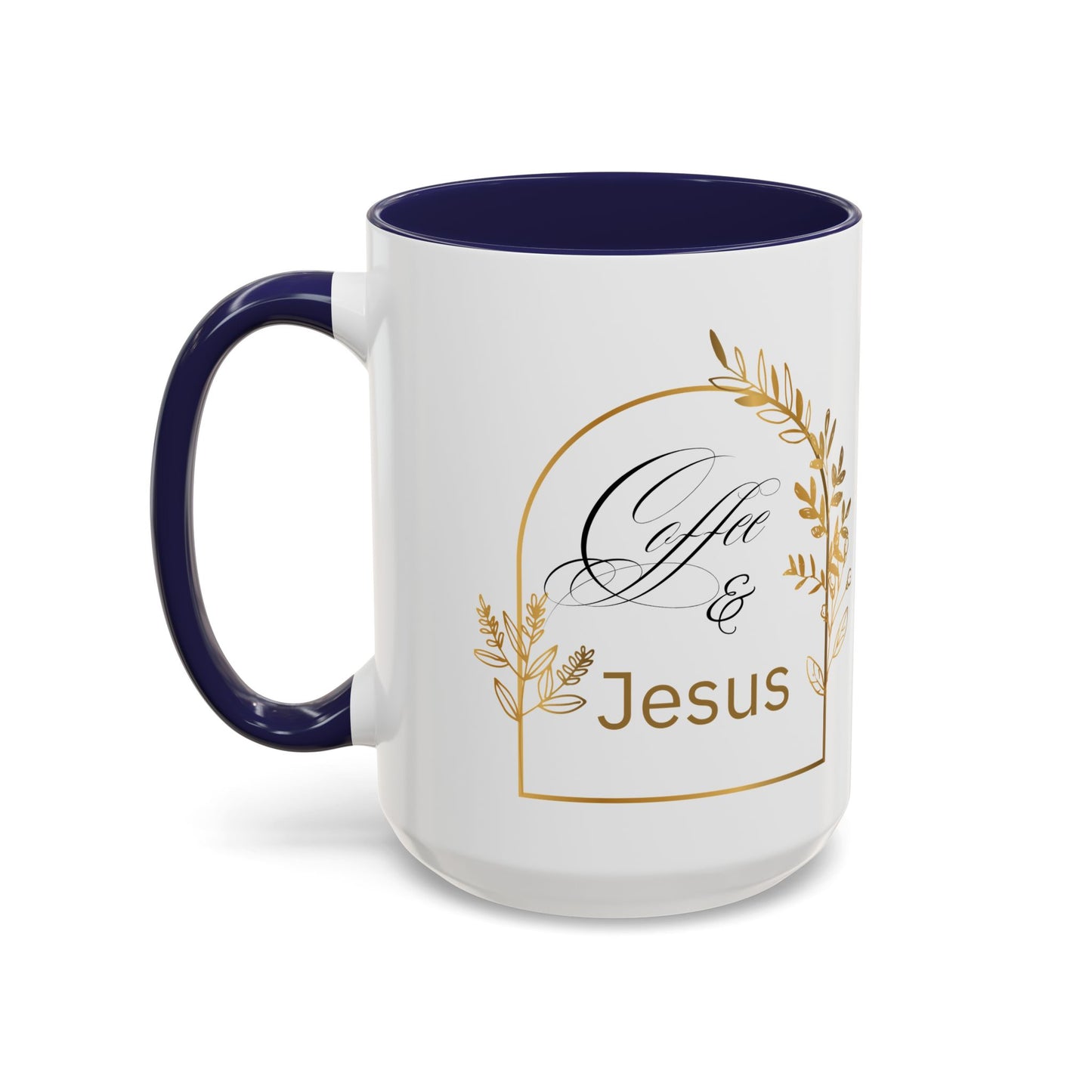 Coffee & Jesus Accent Coffee Mug (11, 15oz)