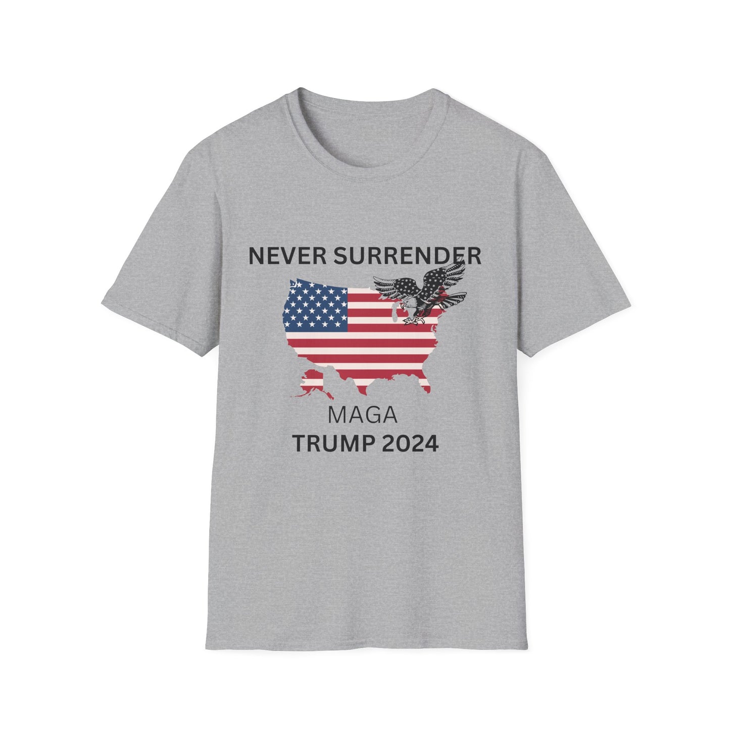 NEVER SURRENDER TRUMP Unisex Softstyle T-Shirt