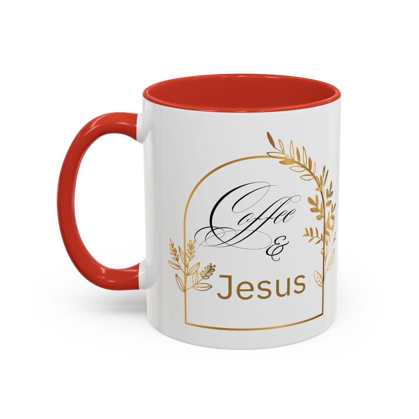 Coffee & Jesus Accent Coffee Mug (11, 15oz)