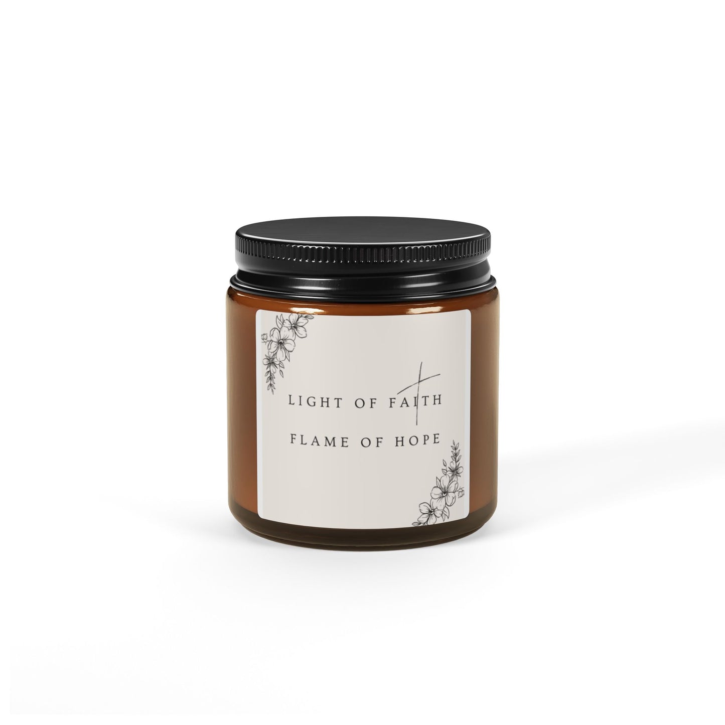 Flame of Hope Scented Soy Candle (Multi-Size, Amber Jar)