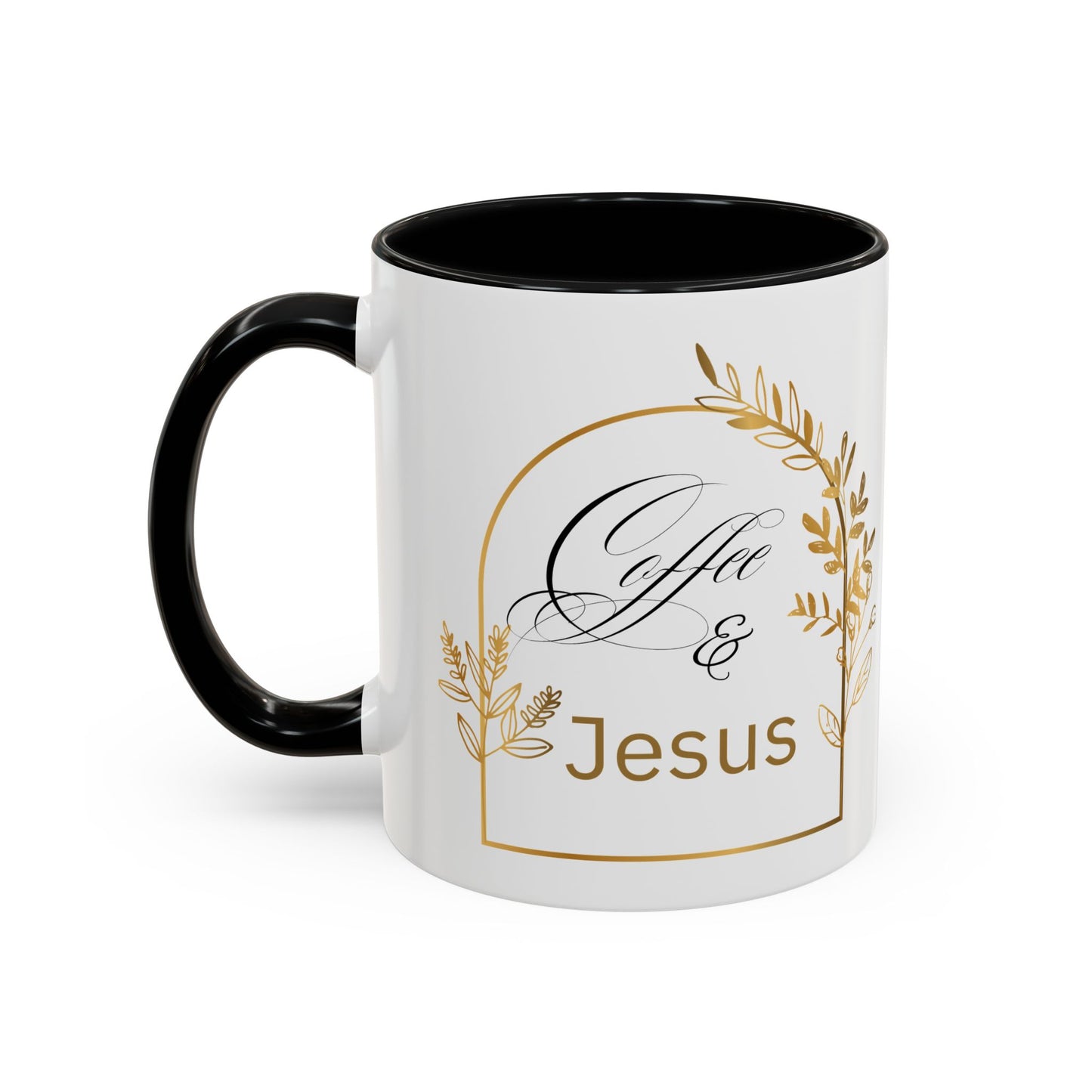 Coffee & Jesus Accent Coffee Mug (11, 15oz)