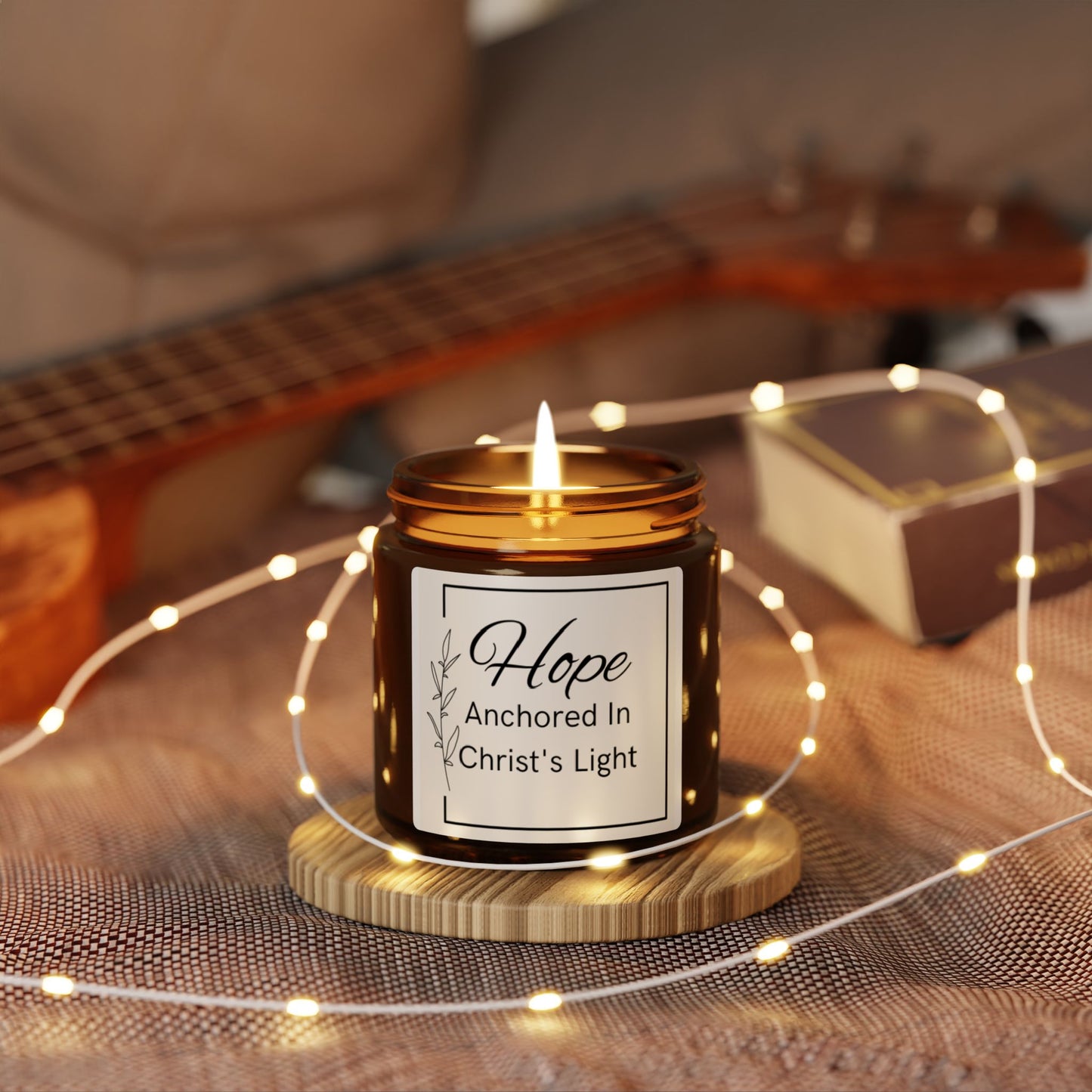 Hope Scented Soy Candle (Multi-Size, Amber Jar)