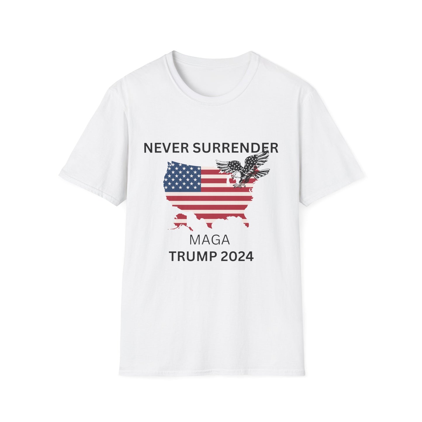 NEVER SURRENDER TRUMP Unisex Softstyle T-Shirt