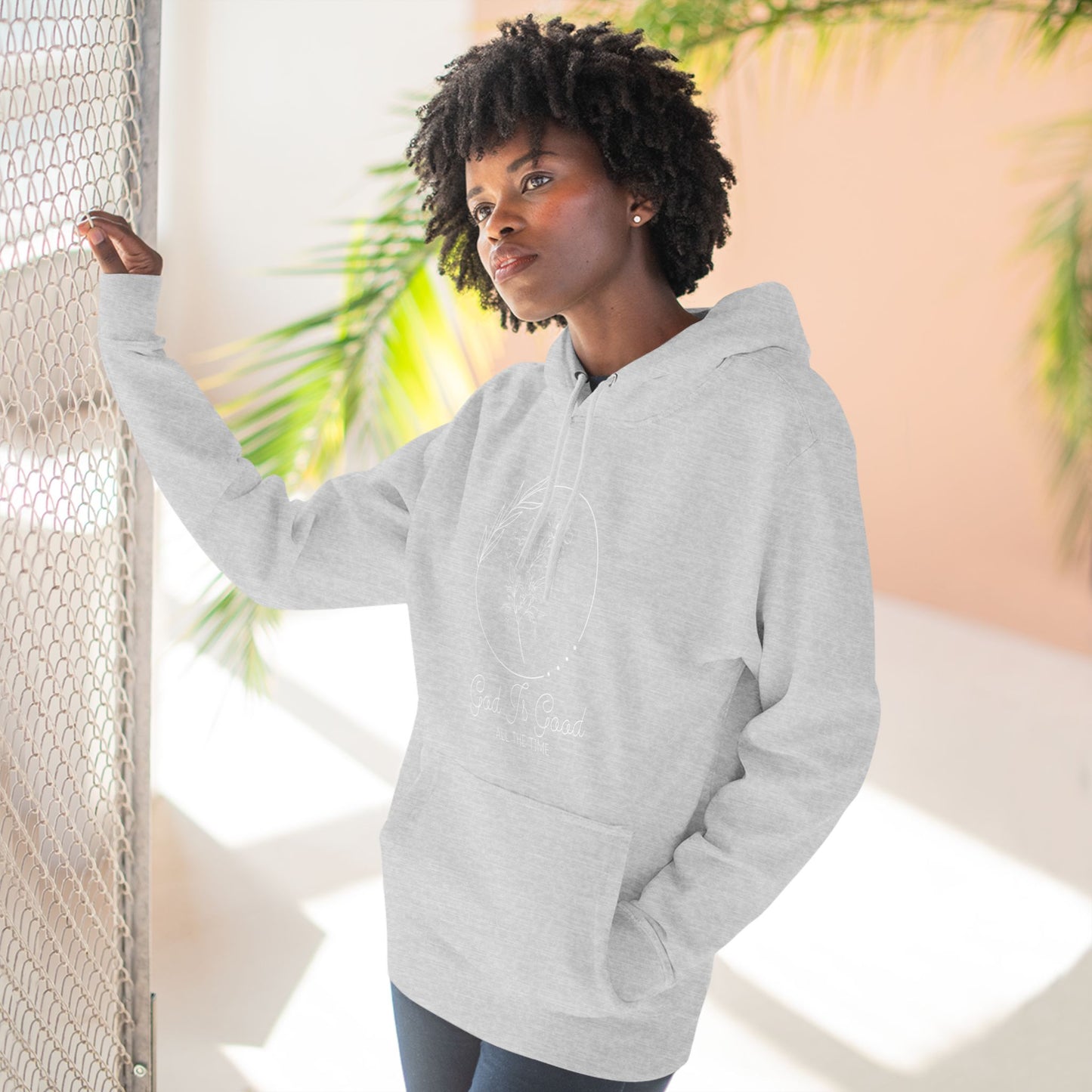 Three-Panel Fleece Hoodie