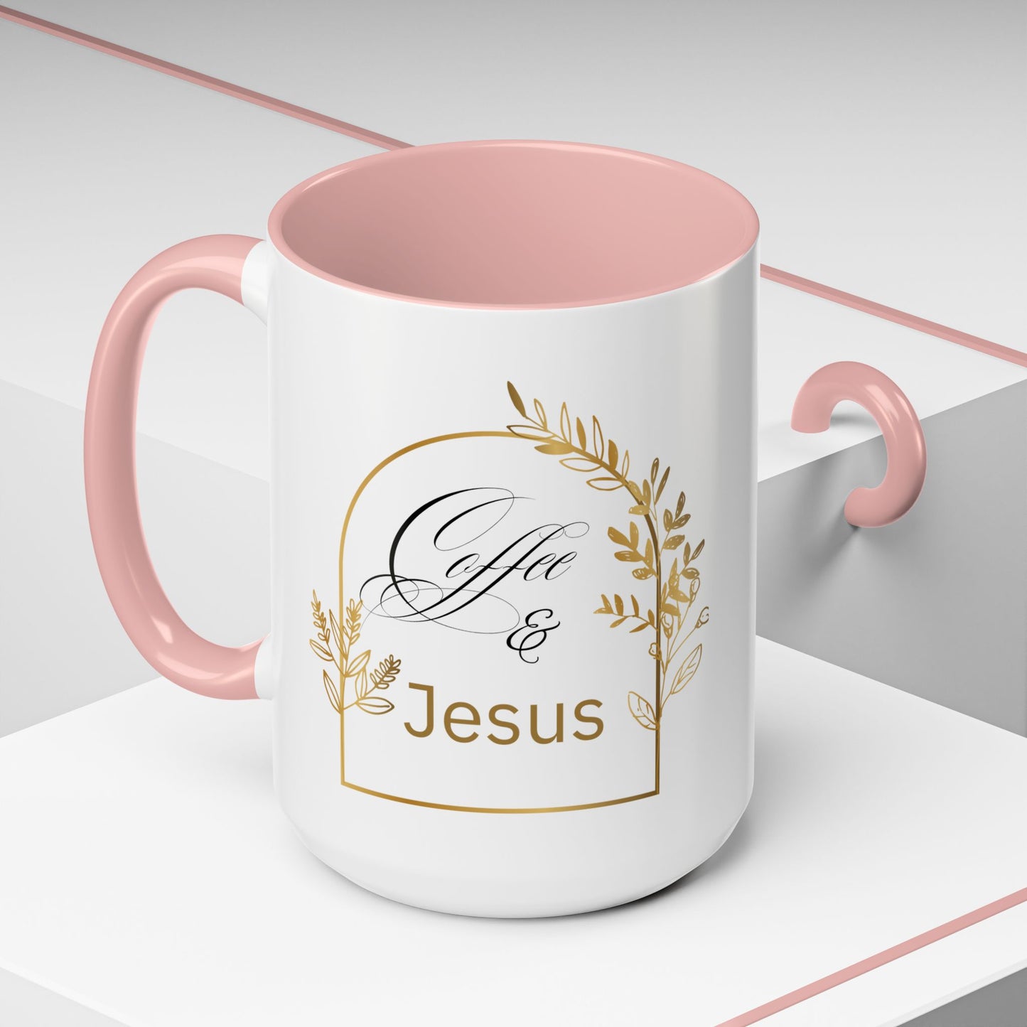 Coffee & Jesus Accent Coffee Mug (11, 15oz)