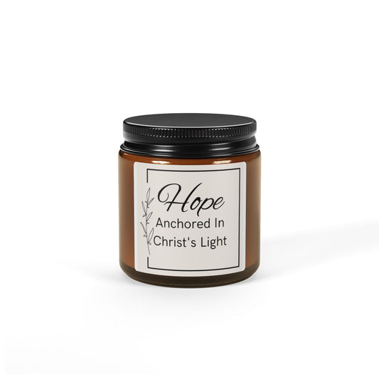 Hope Scented Soy Candle (Multi-Size, Amber Jar)