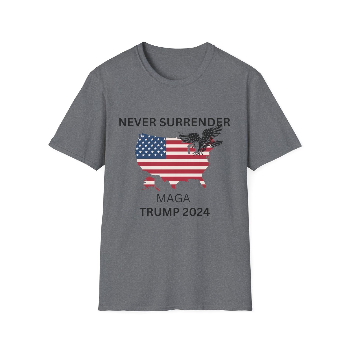 NEVER SURRENDER TRUMP Unisex Softstyle T-Shirt