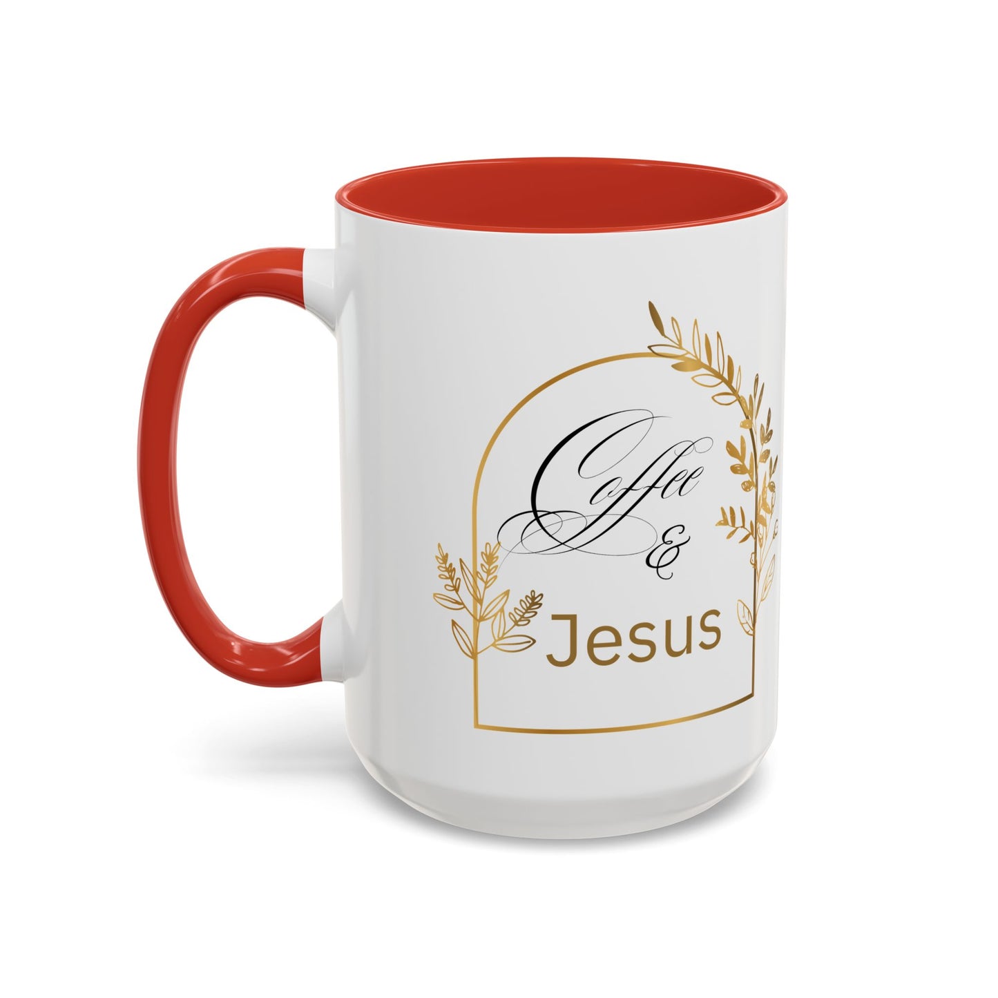 Coffee & Jesus Accent Coffee Mug (11, 15oz)