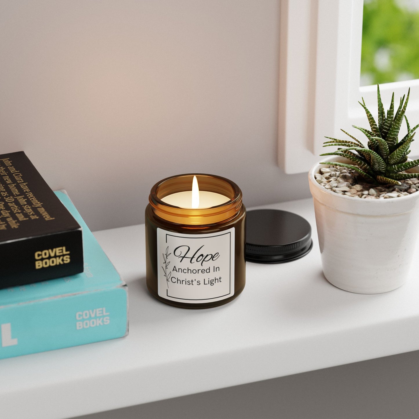 Hope Scented Soy Candle (Multi-Size, Amber Jar)