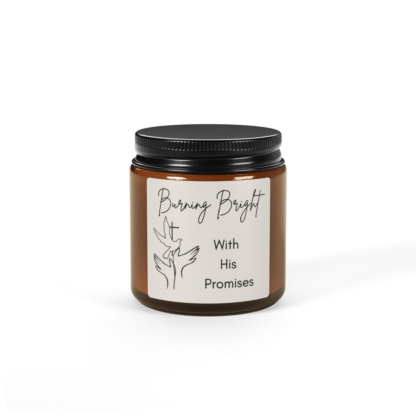 Burning Bright Scented Soy Candle (Multi-Size, Amber Jar)